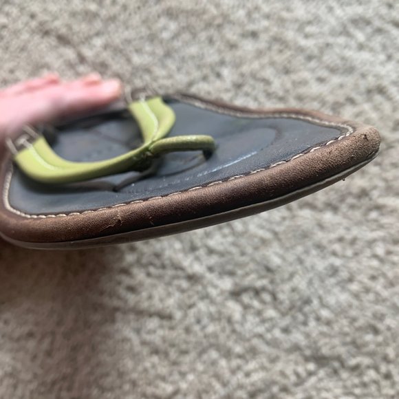 Prada T-strap thong leather sandal lime green - Picture 5 of 9